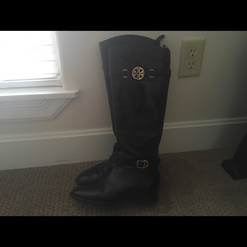 Tory Burch black leather boots